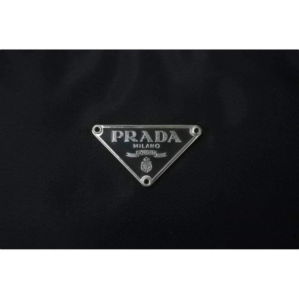 Prada Handbag Black Triangle Logo Hobo - Picture 7 of 10
